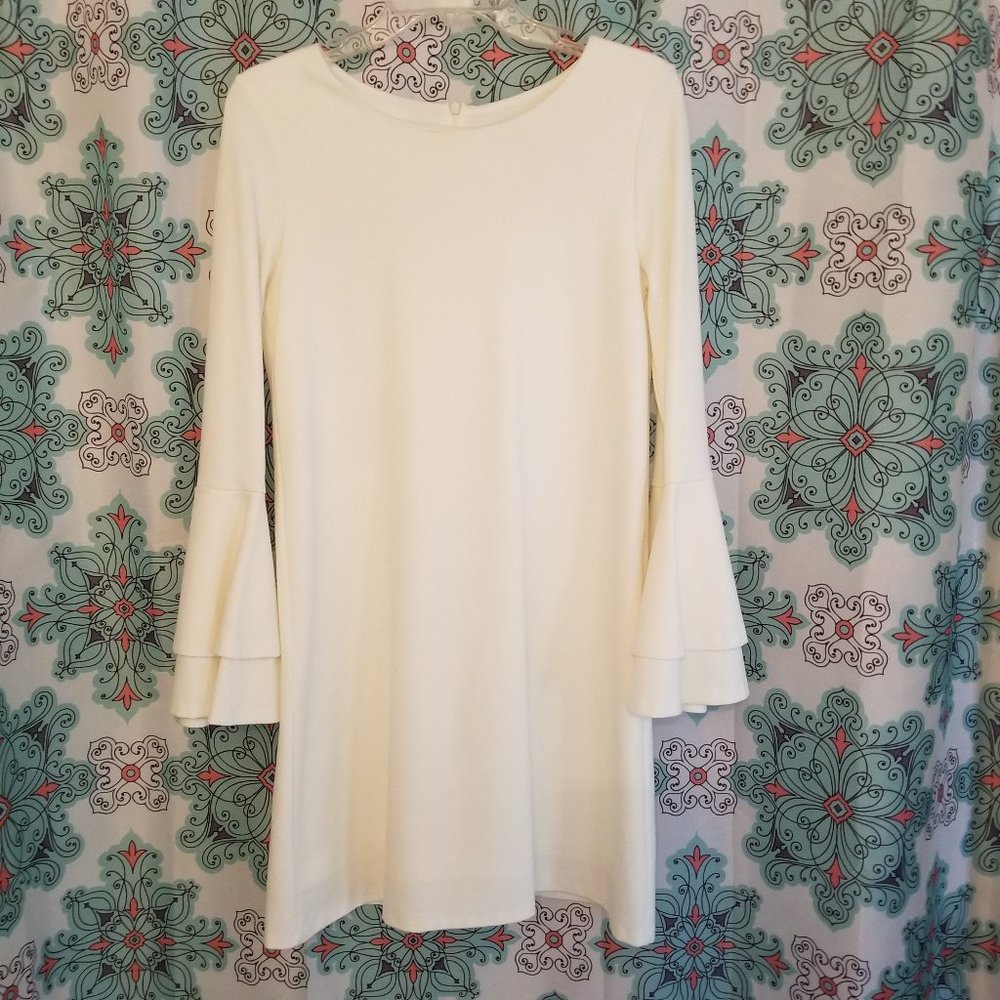 Love ...ady Ivory Knit Bell Ruffle Sleeve (size M)